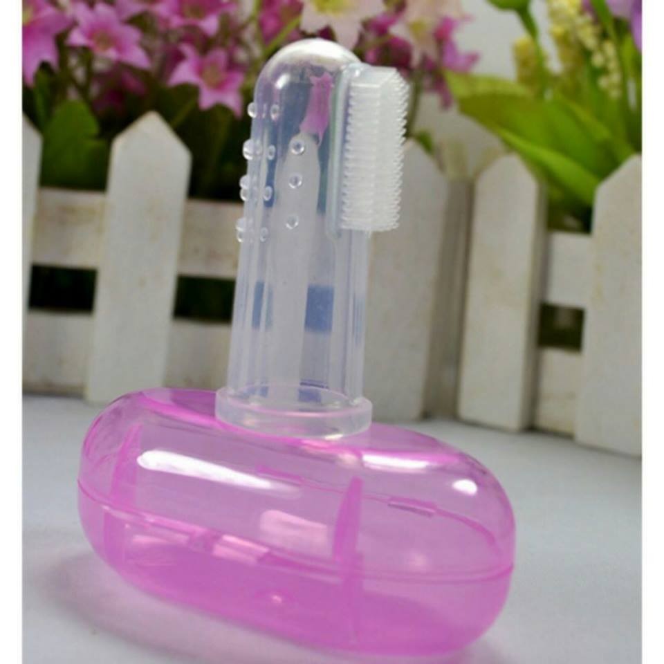 COMBO 2 DỤNG CỤ RƠ LƯỠI SILICON CHO BÉ CÓ HỘP