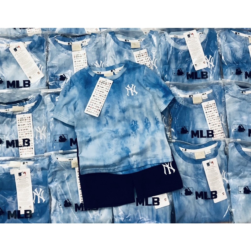 Bộ short thể thao ny loang xanh bé trai-ms105