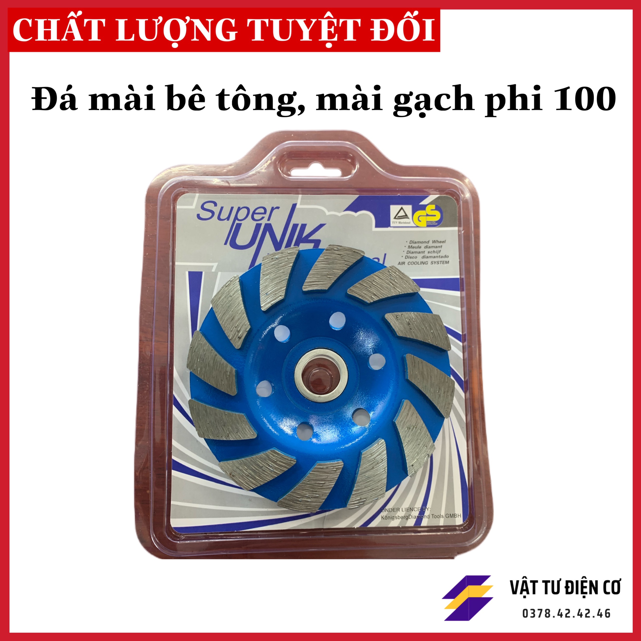 Đá mài bê tông, mài gạch phi 100