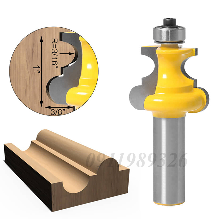 Mũi phay gỗ - Mũi phay phào chỉ nổi - Mũi soi chỉ nổi hồ lô cốt 12.7mm