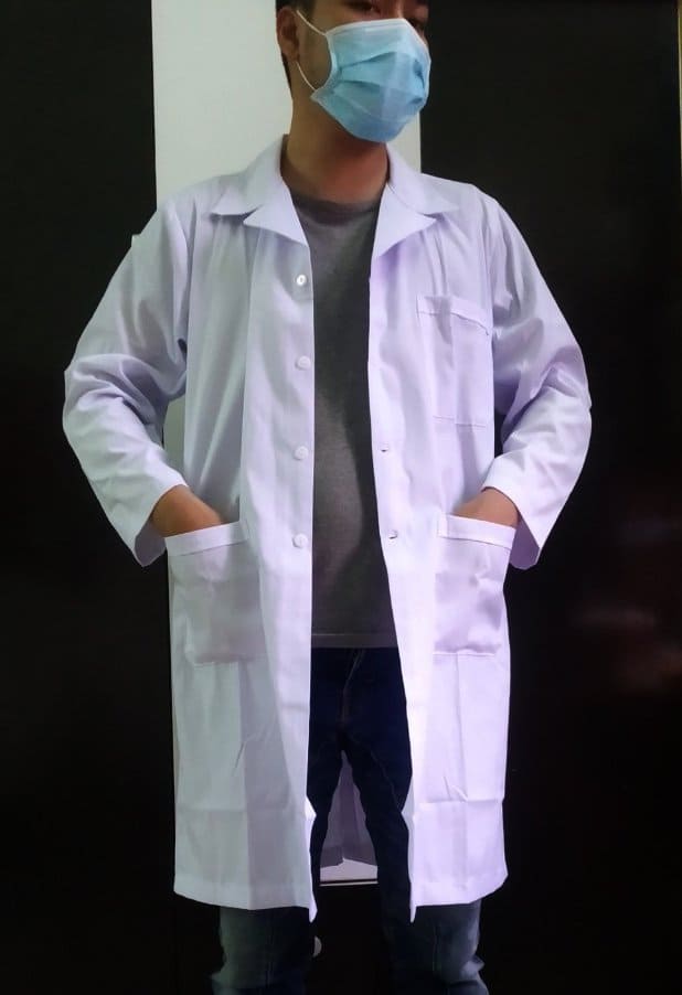 Áo Blue trắng - Áo Blu y tế - Áo Y Tá Nam Dài Tay [áo dáng ngắn]