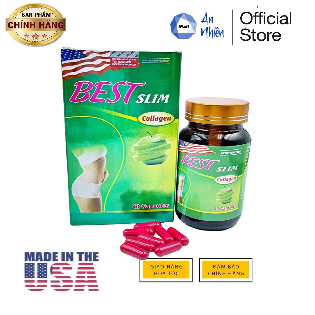 Viên uống giảm cân đẹp da collagen best slim usa nhập khẩu mỹ - mẫu mới