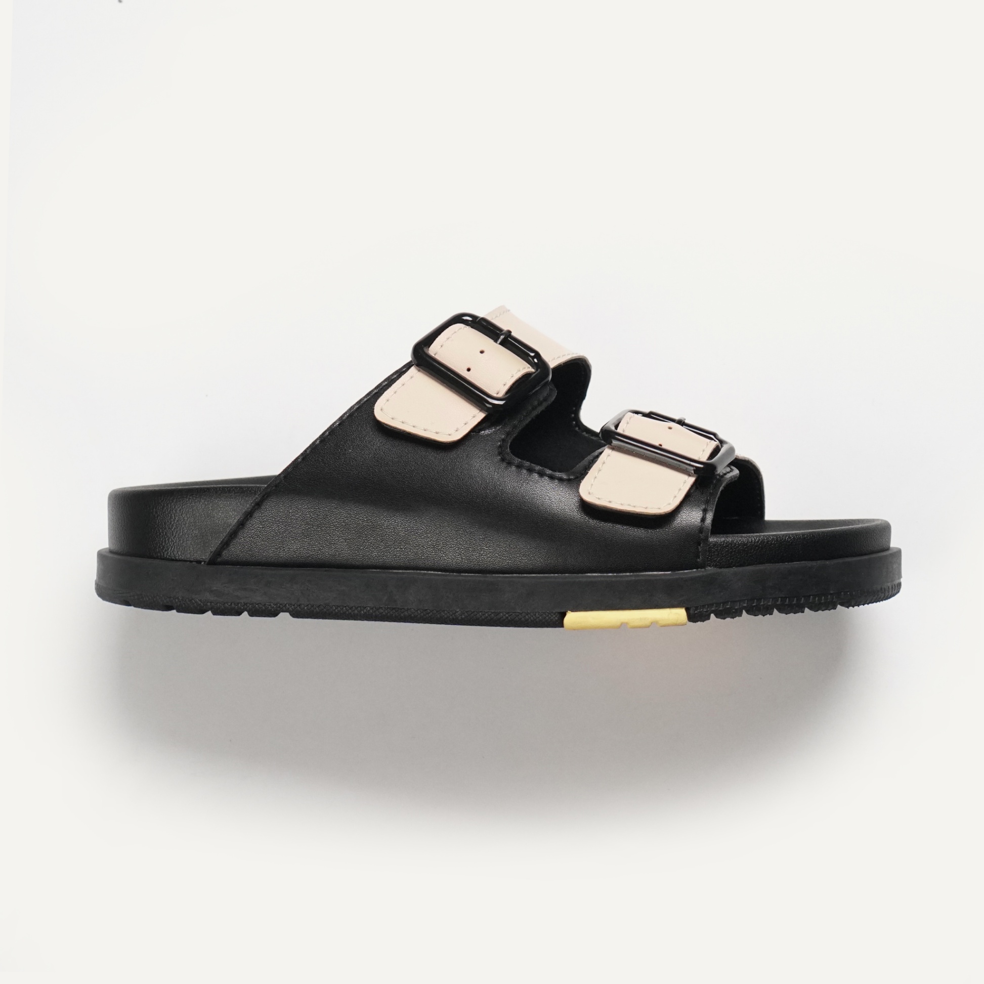 Dép cao su cao cấp màu kem, dép sandal DOUBLE-STRAP