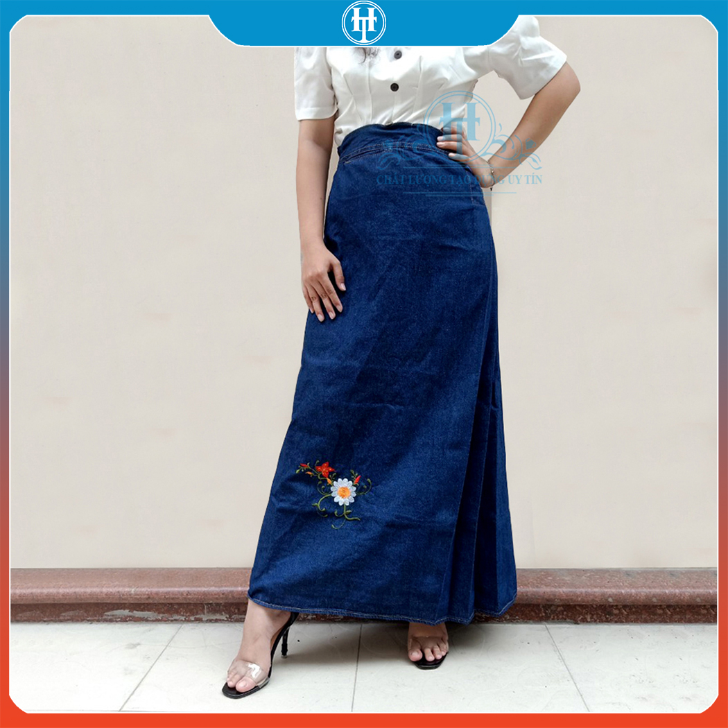 Váy Chống Nắng Cao Cấp Vải Jean Cotton Dày Dặn Và Mềm Mại JHT122 H&T FASHION