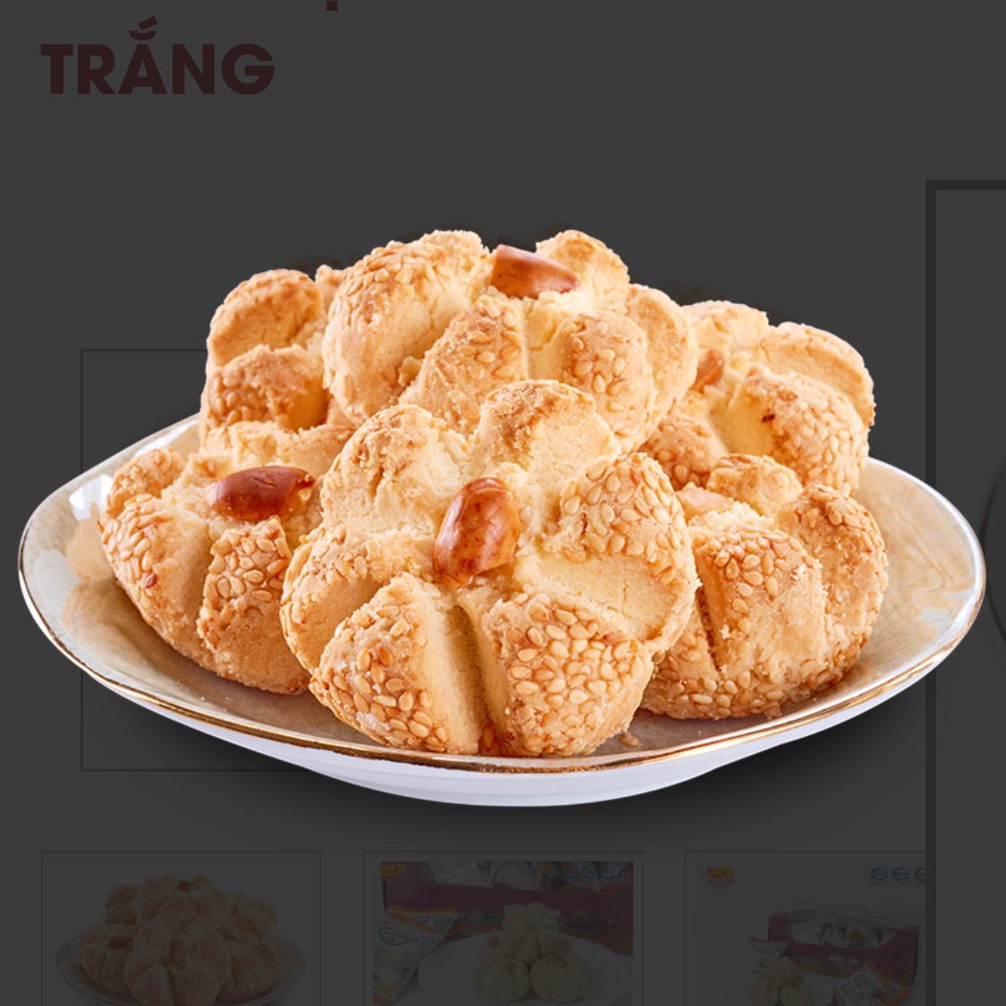 Bánh hạnh nhân mè trắng