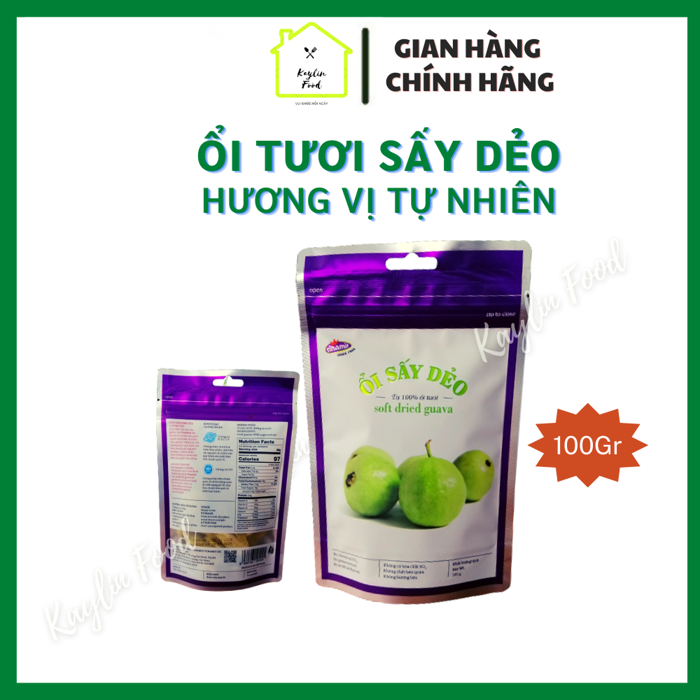 Ổi sấy dẻo Vinamit 100g ổi sấy hương vị tự nhiên