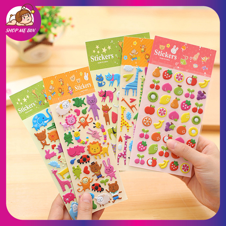 Sticker miếng dán nhiều hình dễ thương, ngộ nghĩnh