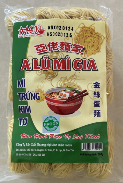 Mì Trứng, Mì Trứng Kim Tơ, Mì trứng đặc biệt, Mì A lũ, Mì ngon, Mì trứng gà 500gr