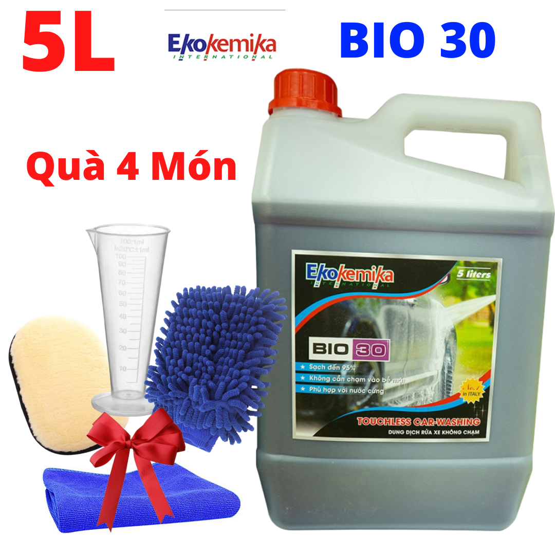 Dung dịch rửa xe không chạm siêu sạch ekokemika bio 30 chuyên cho xe du lịch, xe con kèm quà 4 món