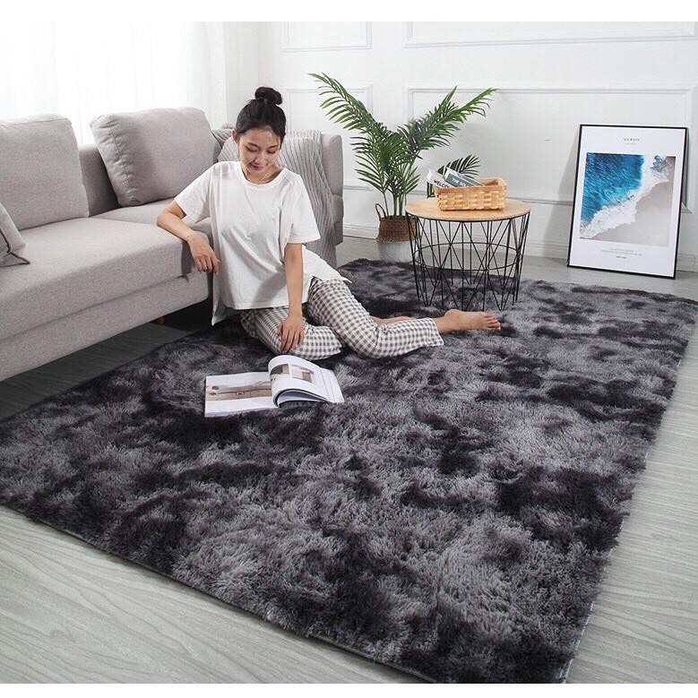 Thảm Lông Loang Trải Sàn Cao Cấp - Lông mềm dày 4.5cm(KT 1,6 x 2m)