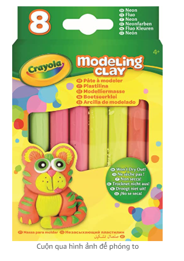 Đất nặn crayola, màu neon, quà tặng cho trẻ em, các loại neon, 0,6 oz