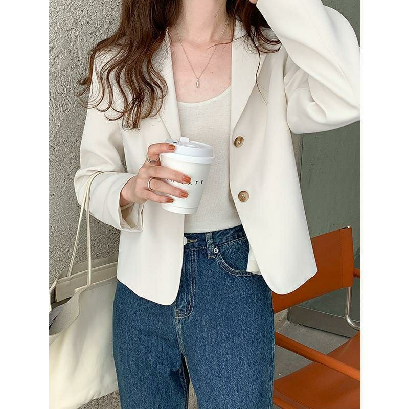 Áo khoác blazer dáng ngắn nữ