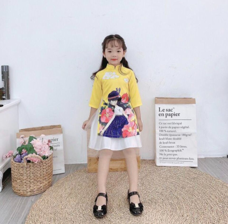 Áo dài diện tết bé yêu