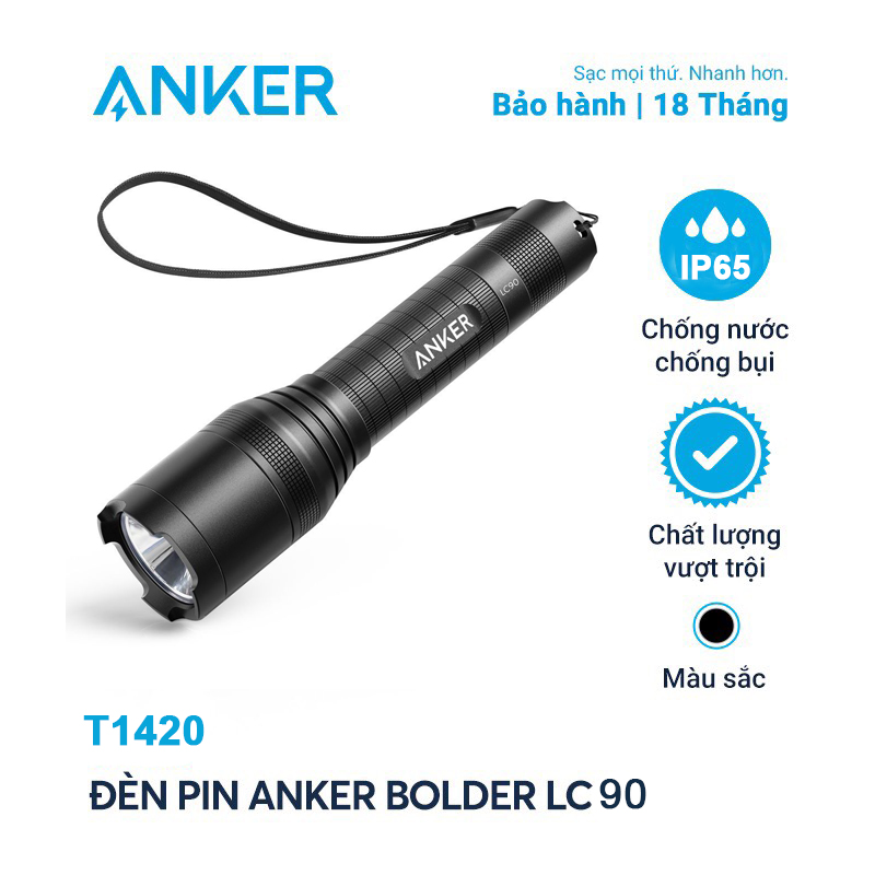 Đèn pin anker bolder lc90 - t1420 bảo hành 18 tháng anker việt nam