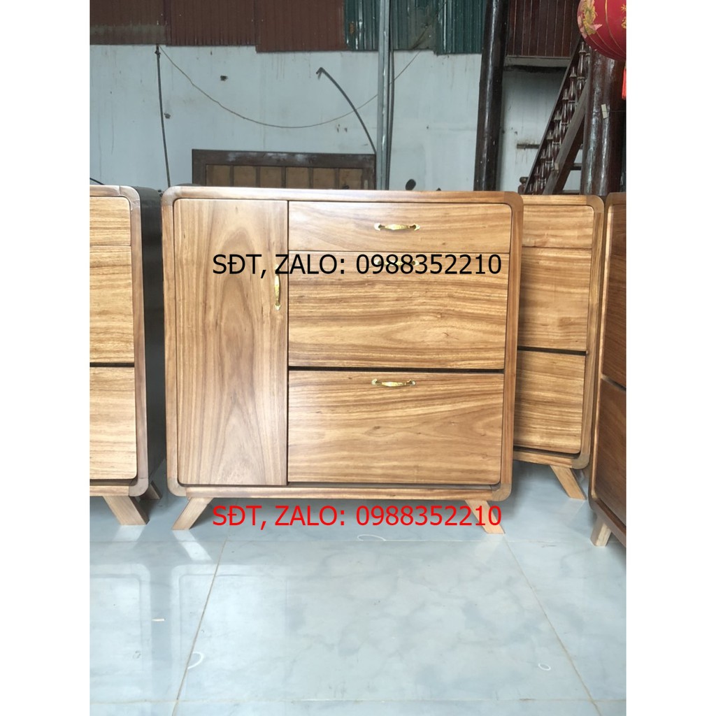 Tủ giày gỗ hương xám thông minh loại 1m