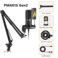MAONO Official Store MAONO PM461TR USB Microphone Condenser Recording PC Mic for Online Teaching Meeting Livestreaming Gaming With Tripod Stand