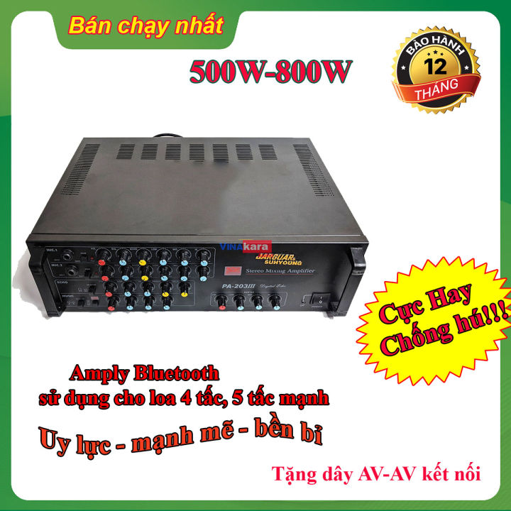 Amply Karaoke Jarguar Suhyoung PA-203III, Thiết Kế Hiện Đại Vỏ Thép Không Rỉ Âm Thanh Sống Động Mượt