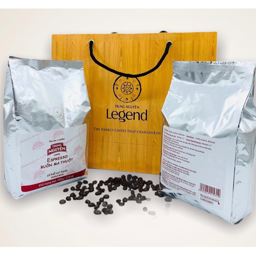 Cà phê hạt Trung Nguyên( Epresso - Bịch 500gam)