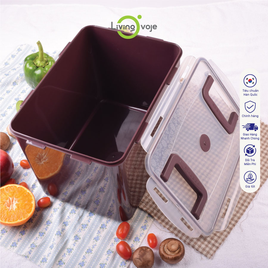 Thùng Nhựa ủ Kim Chi - Hộp bảo quản ngăn lạnh - Kim chi dưa muối - củ cải - dung tích 12L và 16L