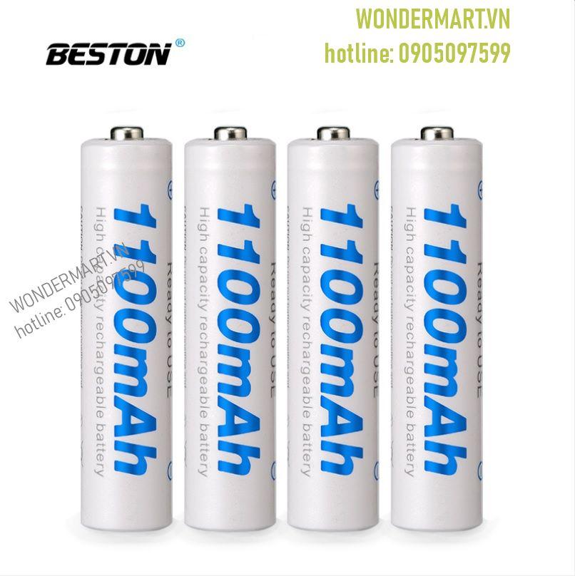 Pin sạc AAA Beston 1.2V Ni-MH 1100 mAh (vỉ 4 viên)