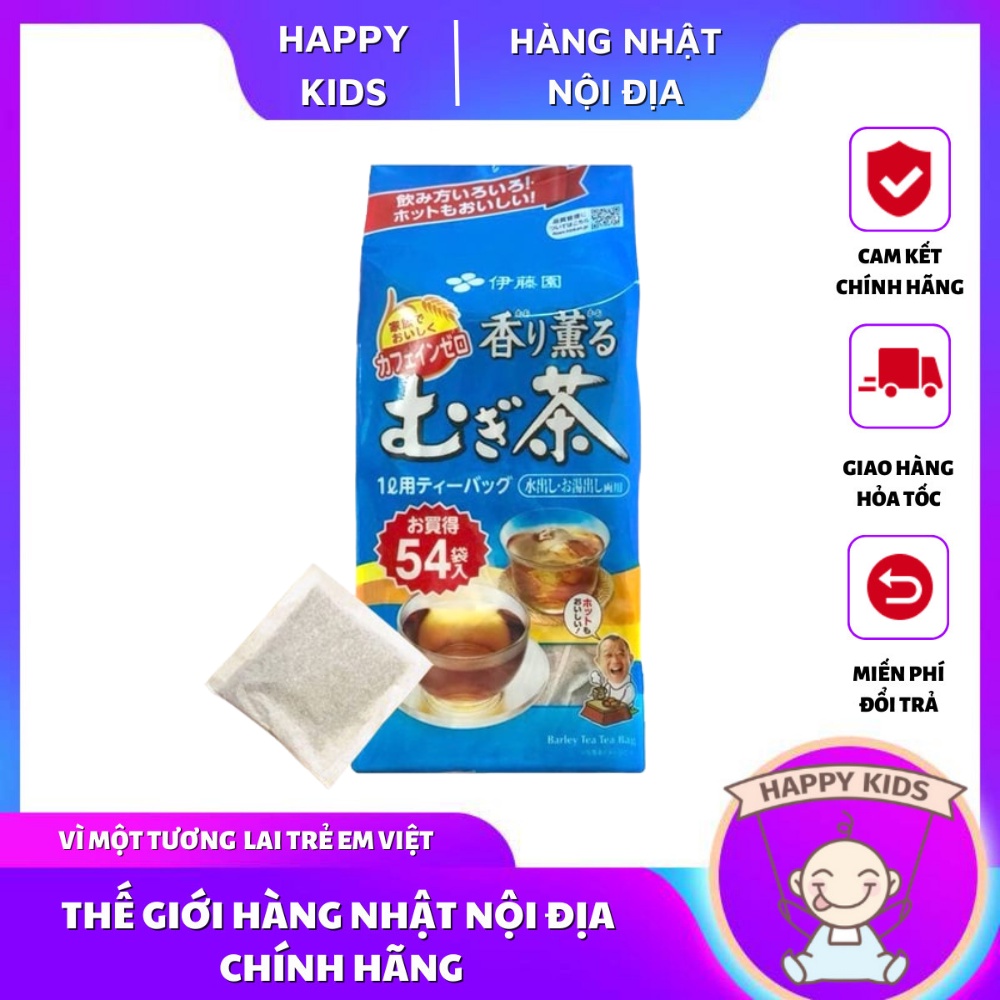 Trà lúa mạch, trà túi lọc Mugi ông già Nhật 54 Gói/Bịch