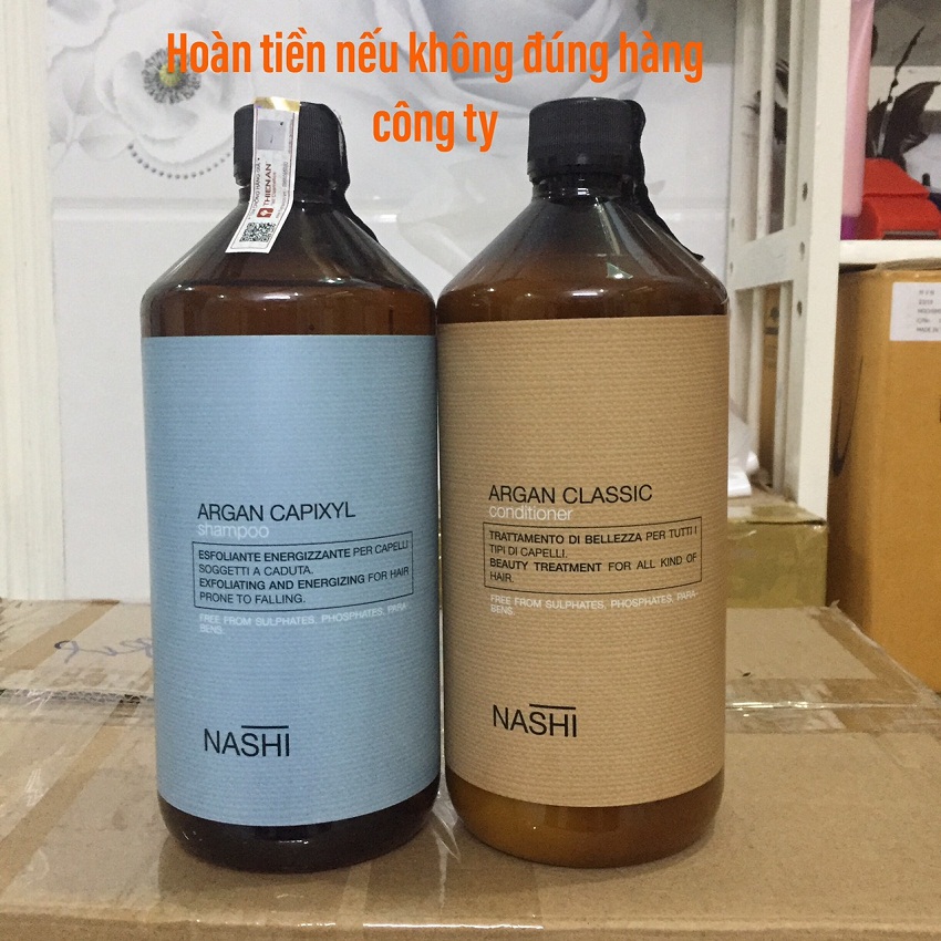 [HCM]BỘ DẦU GỘI XẢ NGĂN TÓC RỤNG NASHI ARGAN CAPIXYL HARILOSS (2x1000ml)