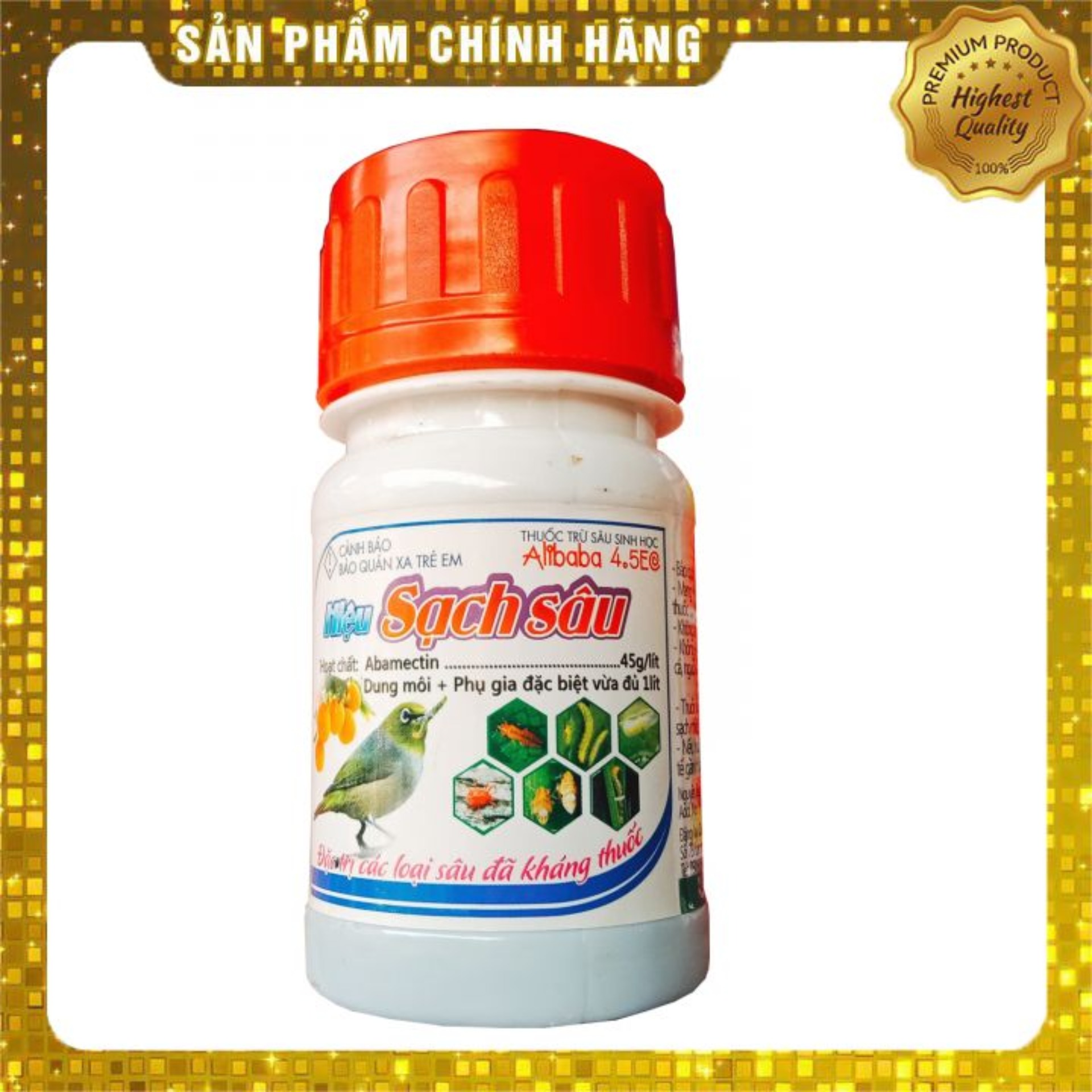 Thuốc trừ sâu sinh học ALIBABA 4.5EC ( 80ml) đặc trị các loại sâu đã kháng thuốc