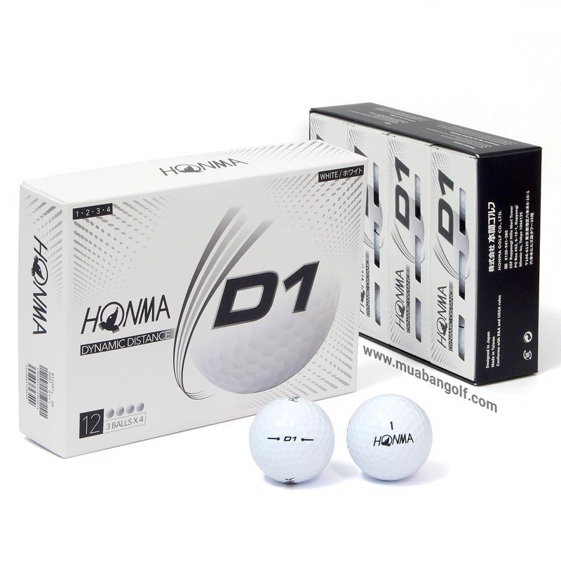 Bóng golf honma d1, 1 hộp bóng golf 12 mới chính hãng