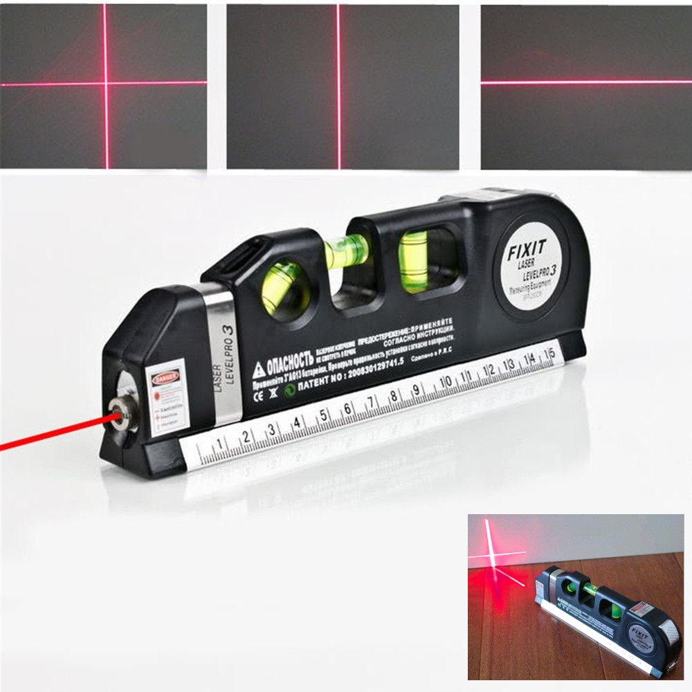 Thước Thủy Laser - Thước Đo Khoảng Cách Bằng Laser, Thước Đo Laser Cầm Tay Giá Rẻ - Thước Ni vô Laser 3 Chức Năng.