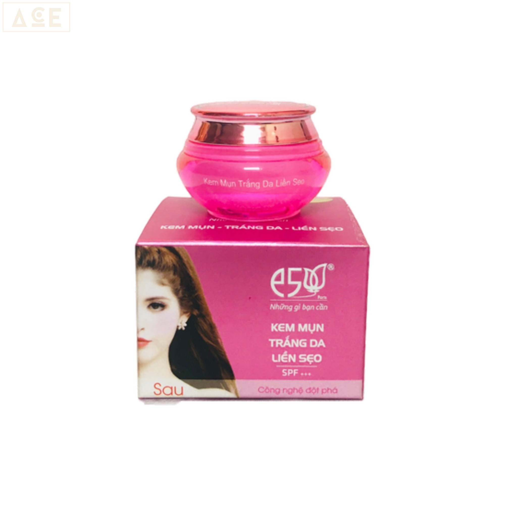Kem Mụn, Trắng da, Liền sẹo, Xóa thâm giúp làn da trắng hồng mịn màng - Kem E5 (18g), MUA 3 HỘP TẶNG 1 SỮA RỬA MẶT E5