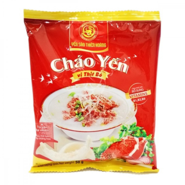 Quà Tặng Gói Cháo Yến Thiên Hoàng Vị Thịt Bò 50g
