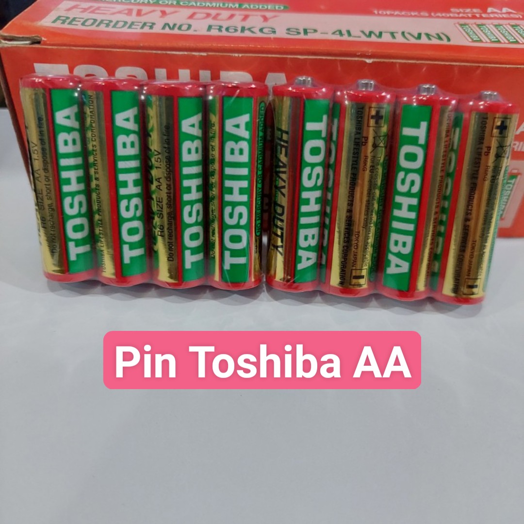 Pin aa toshiba hộp 4/8/20/40 viên pin toshiba aa 1.5v dùng cho đồng hồ, mic hát karaok, pin bỏ đồ chơi, đồng hồ báo thức hàng chính hãng