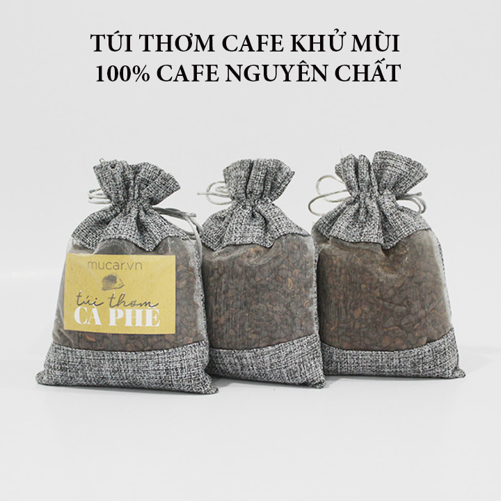 Túi thơm cà phê nguyên chất 100% . Túi cà phê treo xe, khử mùi, làm thơm xe, tủ, phòng. Cà phê nguyên chất 100% đến từ Daklak, an toàn cho sức khoẻ