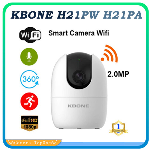 [HCM][NHÀ PHÂN PHỐI BH 2 NĂM FREESHIP 20K]Camera Wifi KBONE H21PW H21P Full HD- Camera Xoay 360 đàm thoại 2 chiều theo dõi thông minh