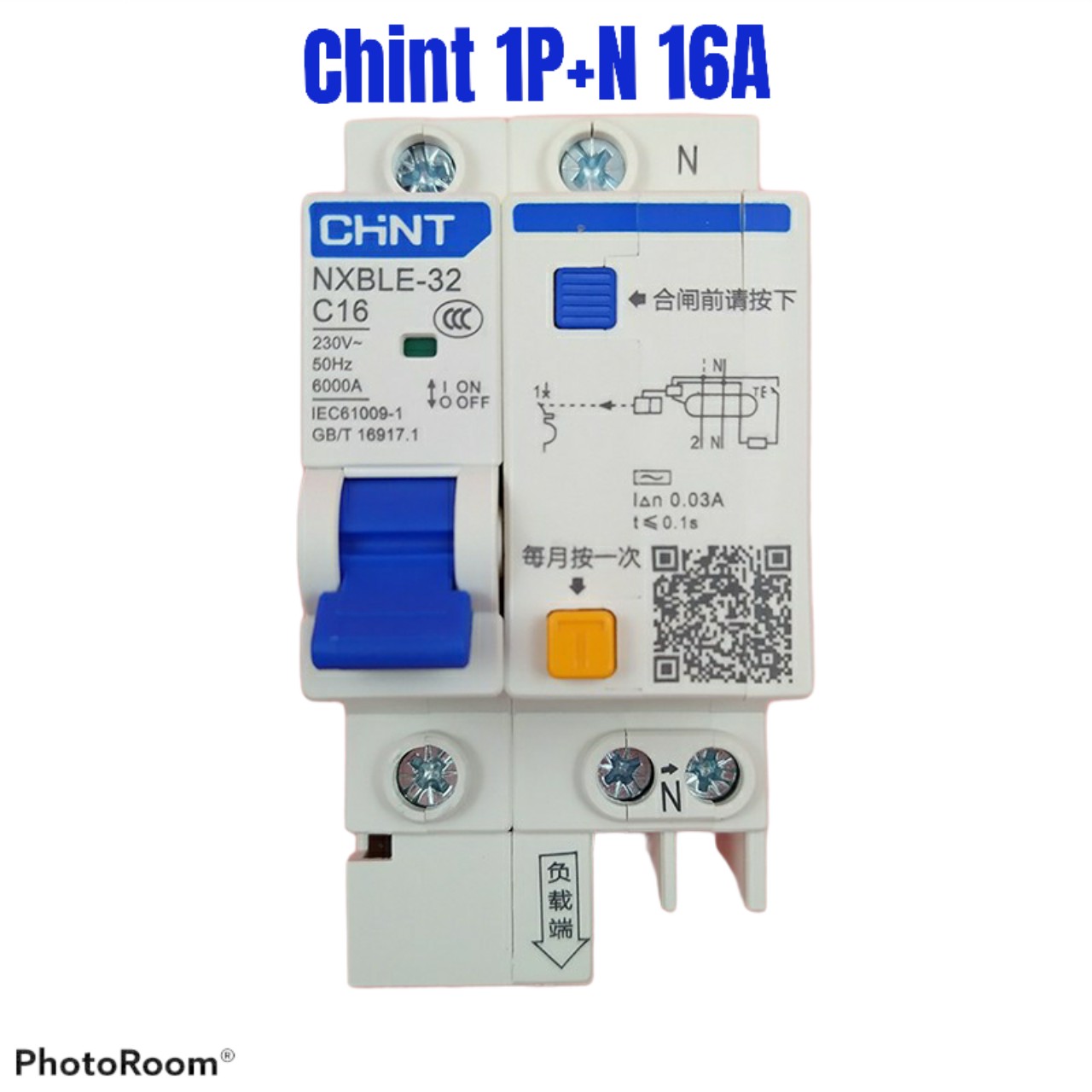 Aptomat chống giật- chống rò điện CHINT ELCB cầu giao bộ ngắt mạch chống giật và chống rò điện CB NXBLE-32 NXBLE-63 1P+N