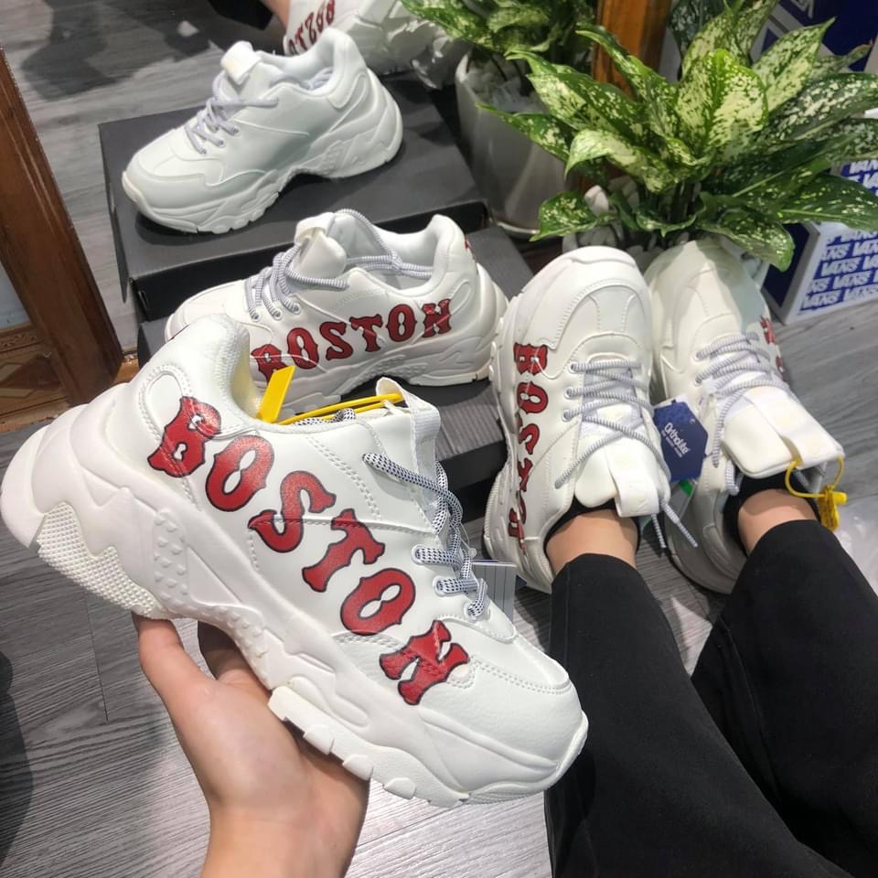 Giày thể thao MLB Boston Giày sneaker MLB Boston Red Sox Chunk chữ in nhiệt cực đẹp phối đồ chất
