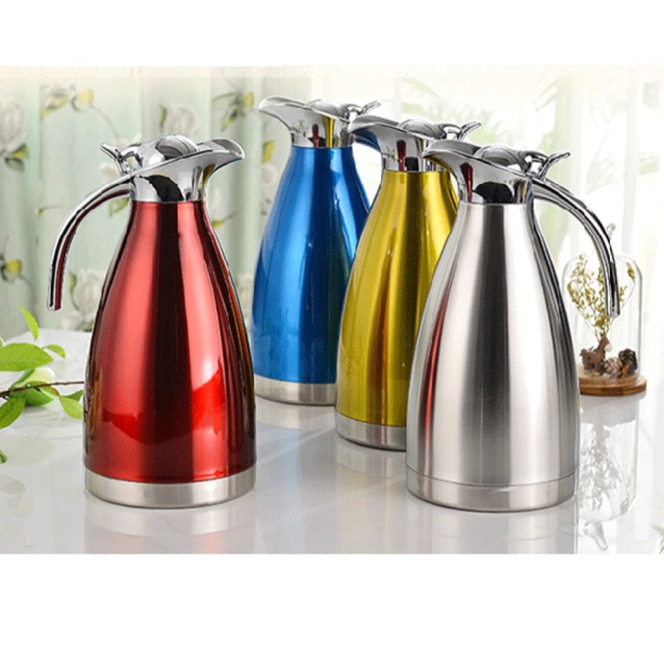 Bình giữ nhiệt inox 2 lít mỏ xịt - Bình giữ nhiệt chân không loại to 2 lít - bình đựng nước inox 2 lít - bình thủy giữ nhiệt inox - bình giữ nhiệt cao cấp - phích đựng nước inox -Bình Thủy Giữ Nhiệt Không Điện , Bình có quai nắm