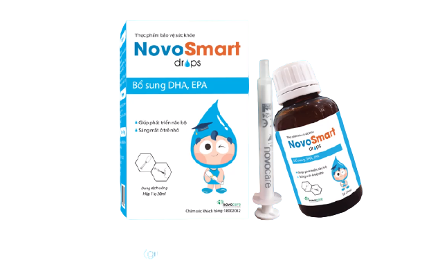 Omega3 (ODHA, EPA) Nhỏ Giọt Không Tanh, Hàm Lượng Cao - Novosmart Drop - Giúp Phát Triển Não Bộ, Tăng Khả Sáng Mắt - Thích Hợp Cho Trẻ sinh non và trẻ nhỏ - nguyên liệu nhập khẩu từ Epax Norway AS - hàng đầu về cung cấp OMEGA3