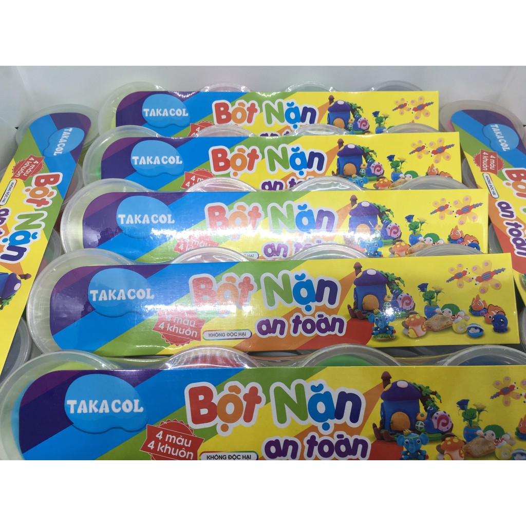 Sỉ đất nặn an toàn cho bé bột nặn takacol hàng công ty