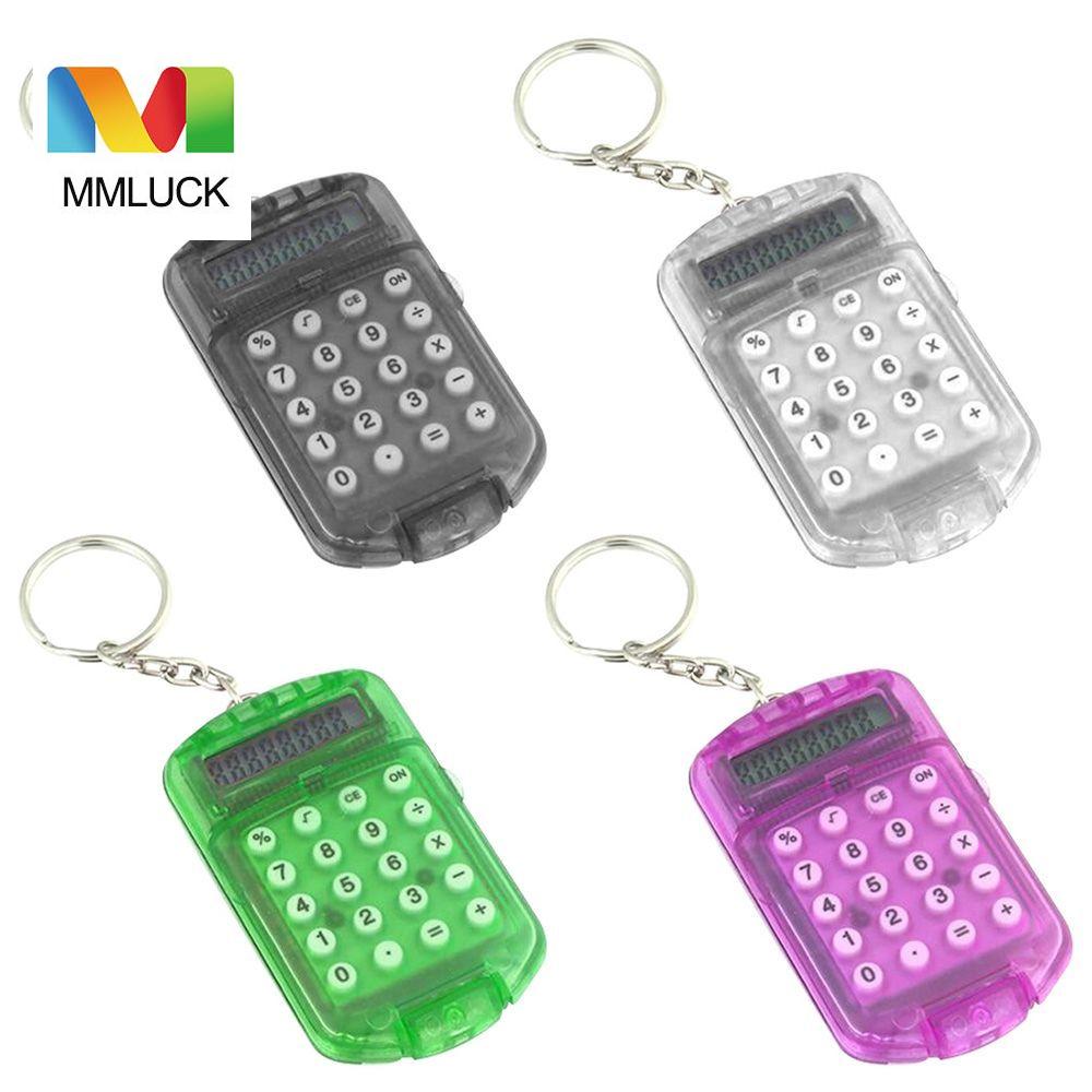 Máy tính mini mmluck máy tính đồ dùng học sinh văn phòng phẩm 8 chữ số có móc khóa điện tử tiện dụng bằng nhựa