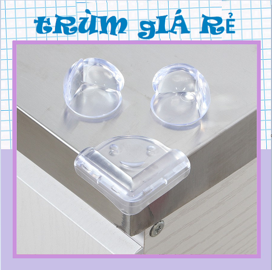 Bọc Góc Bàn, Bịt Cạnh Bàn Silicon Trong Suốt Chống Va Chạm Chữ L Và Tròn - Chặn Cạnh Sắc Nhọn Giữ An Toàn Cho Bé