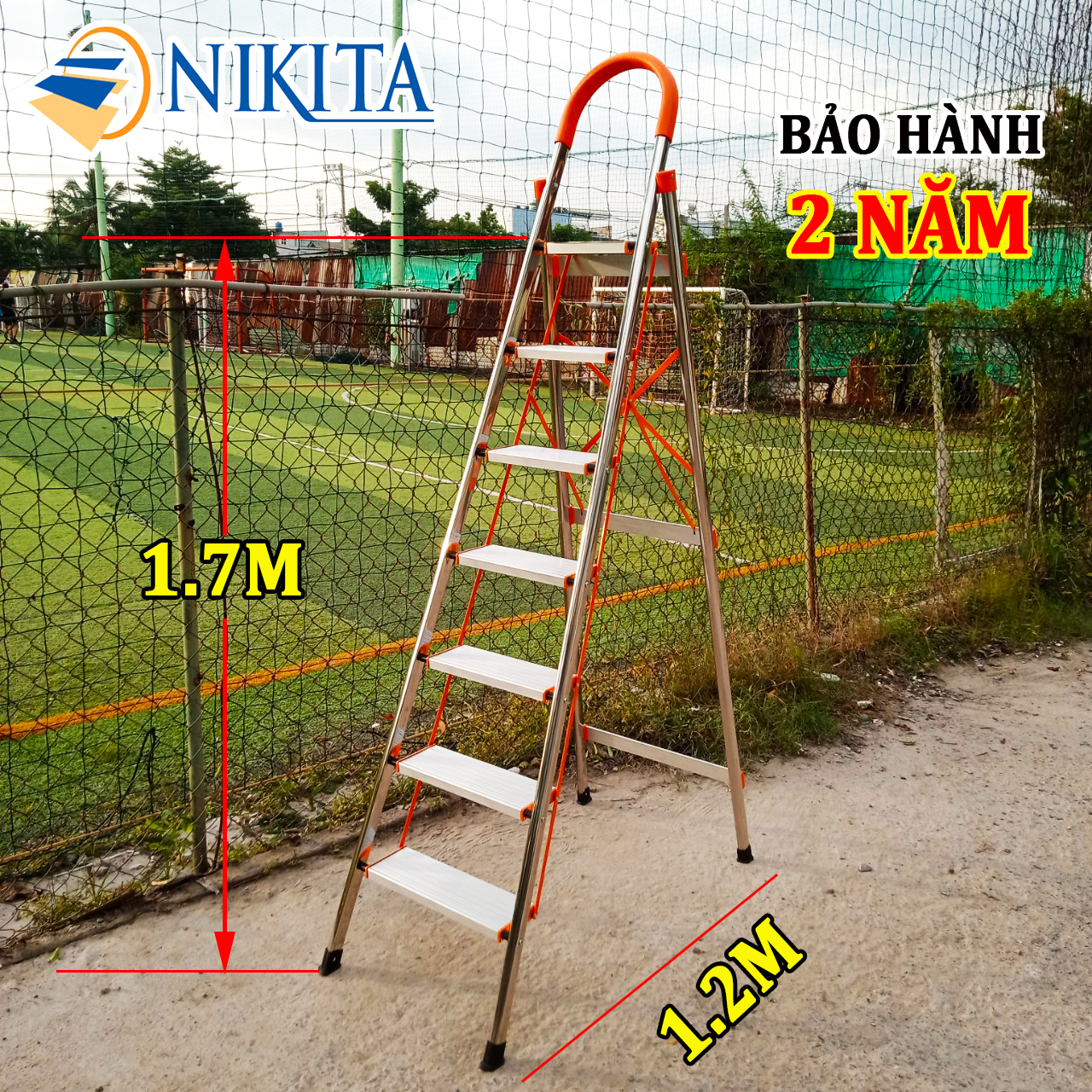 THANG GHẾ TAY VỊN INOX 7 BẬC 1.7m NIKITA-NHẬT BẢN NKT-IN07