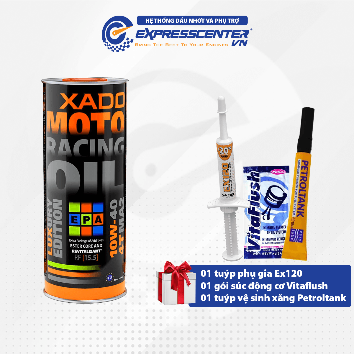 Dầu Nhớt Xe Môtô Xado Racing 10W40 22.2 1L