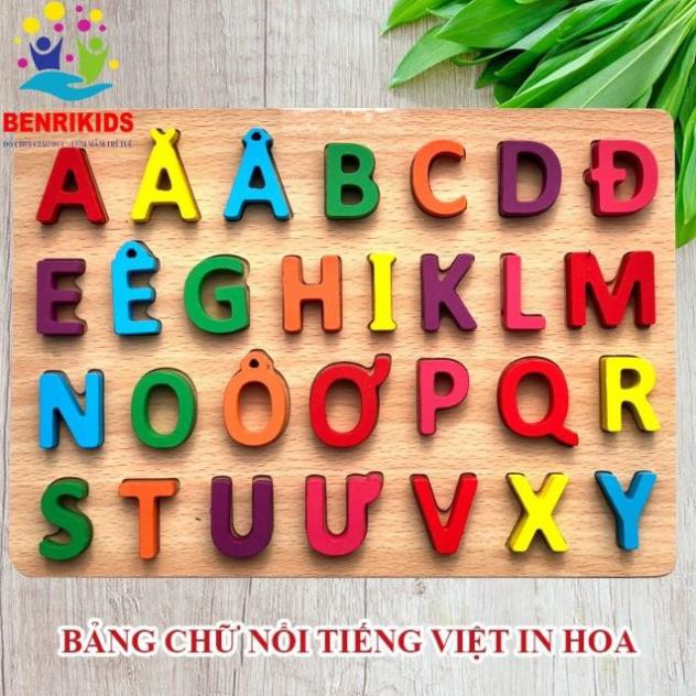 Bảng chữ cái in hoa tiếng việt nổi - hàng việt nam