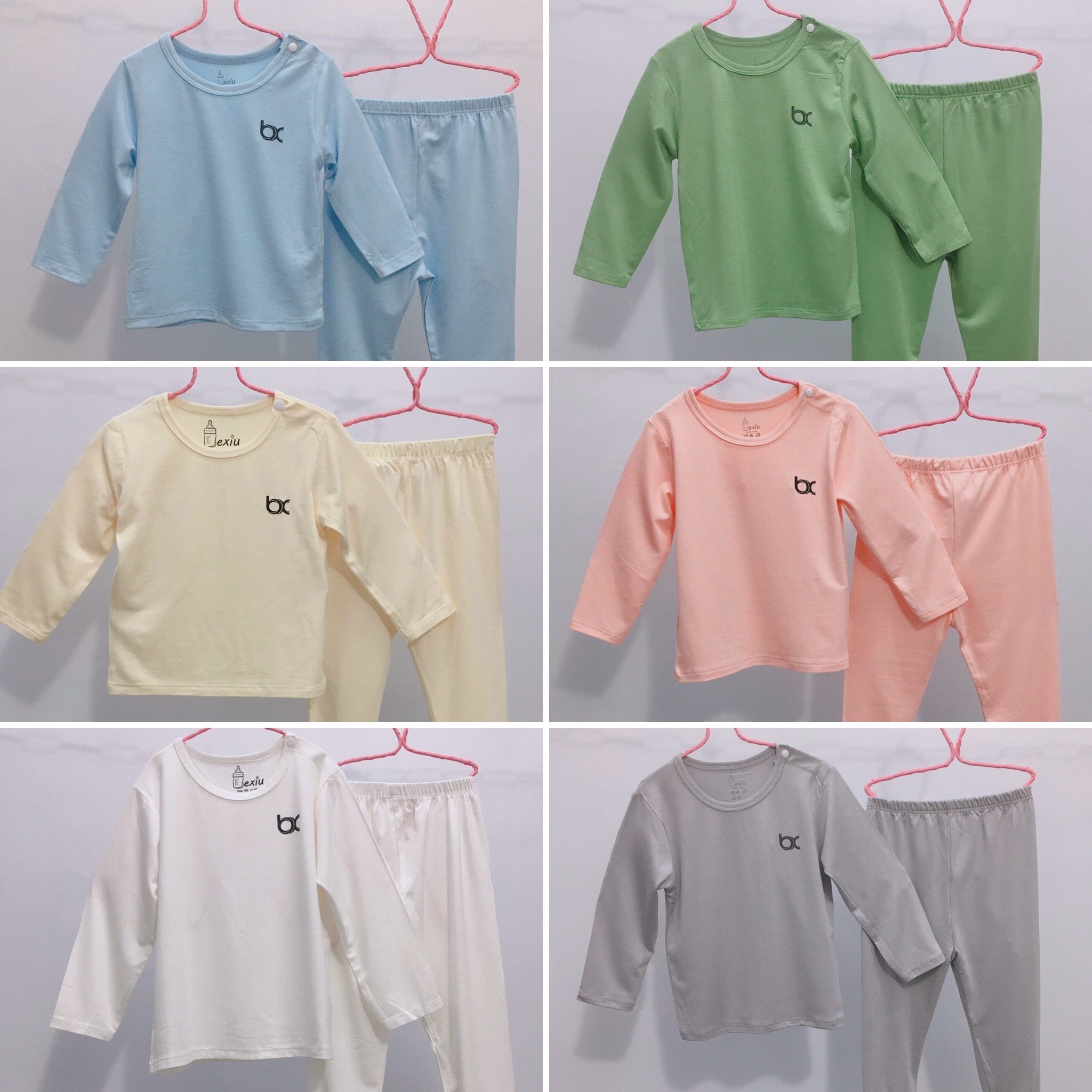 [HCM]Bộ dài tay thun lạnh nút vai bo gấu quần hiệu Bé xíu Bexiu cho bé trai bé gái từ 5-20kg [HÀNG CHUẨN-LOẠI 1]