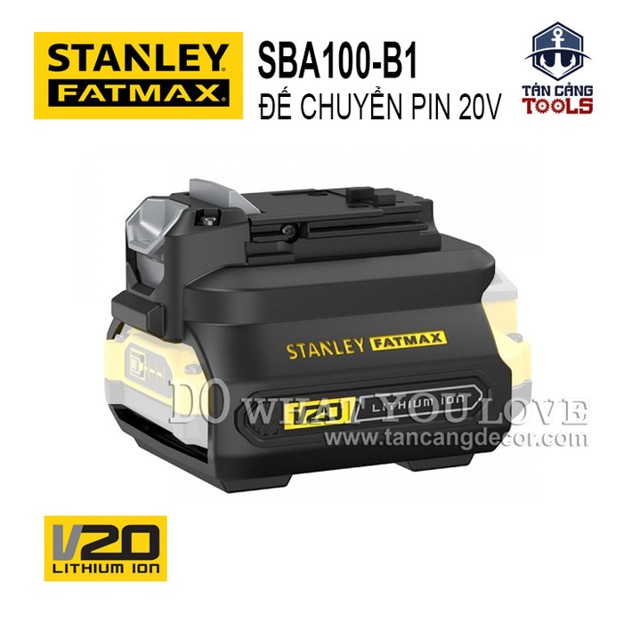 Đế chuyển pin 20v stanley fatmax sba100-b1