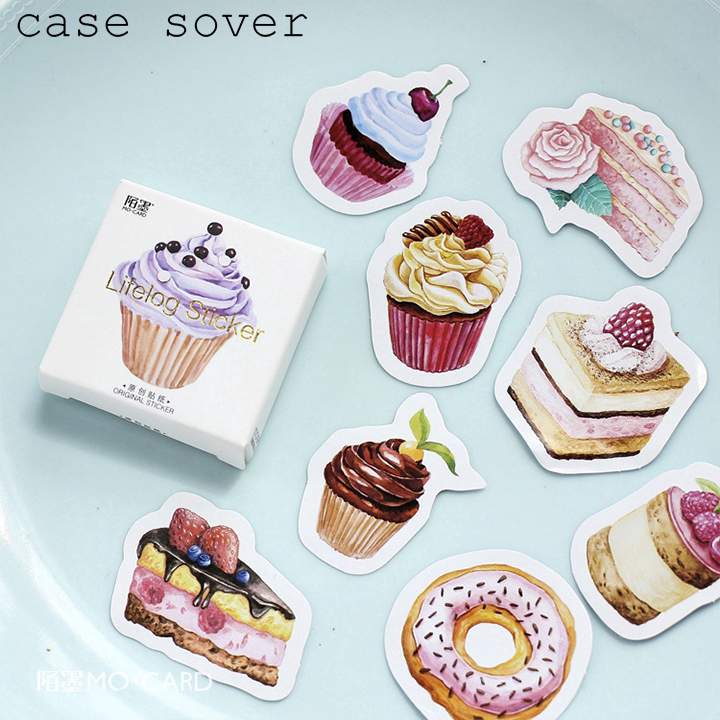 Hộp 45 Sticker Chủ Đề Cupcake Trang Trí Planner - Case Sover