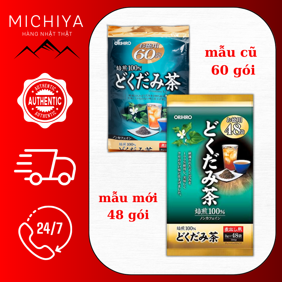 Trà diếp cá thanh nhiệt thải độc Orihiro 60 gói, Trà diếp cá Orihiro Nhật Bản