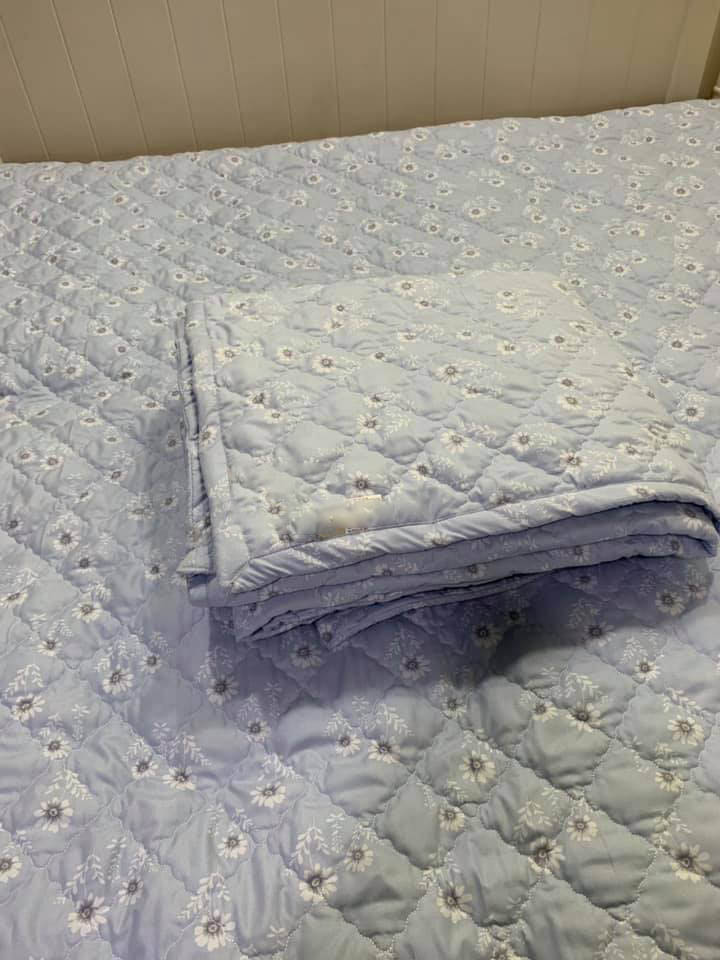 Mền E-.Ve--Ron hè thu cao cấp - chăn cotton 2 lớp có chần bông gòn