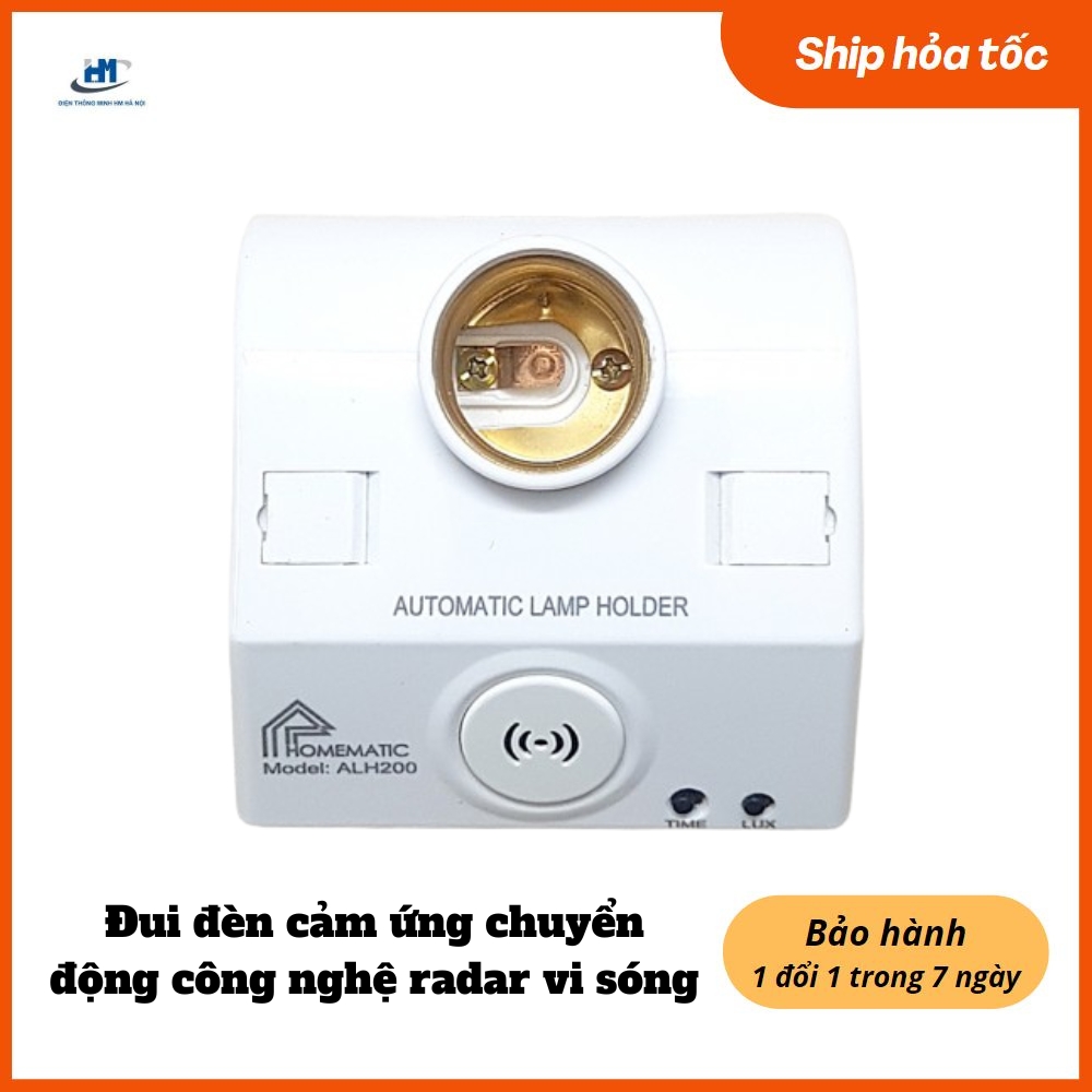 Đui đèn cảm ứng chuyển động công nghệ radar vi sóng Homematic ALH200